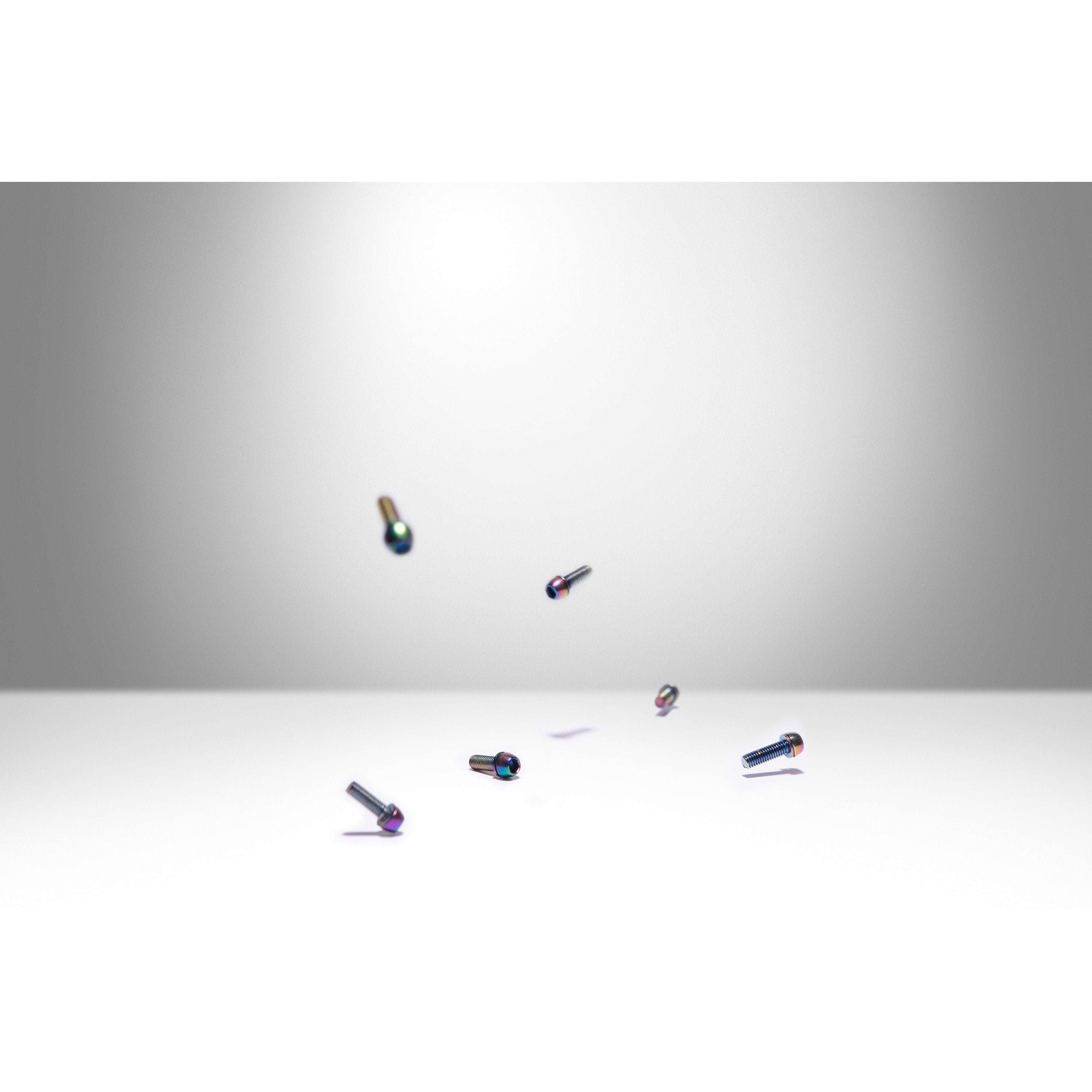 Oil Slick Bolts (6 Pack) - Title MTB mountain bike stem bolts rainbow