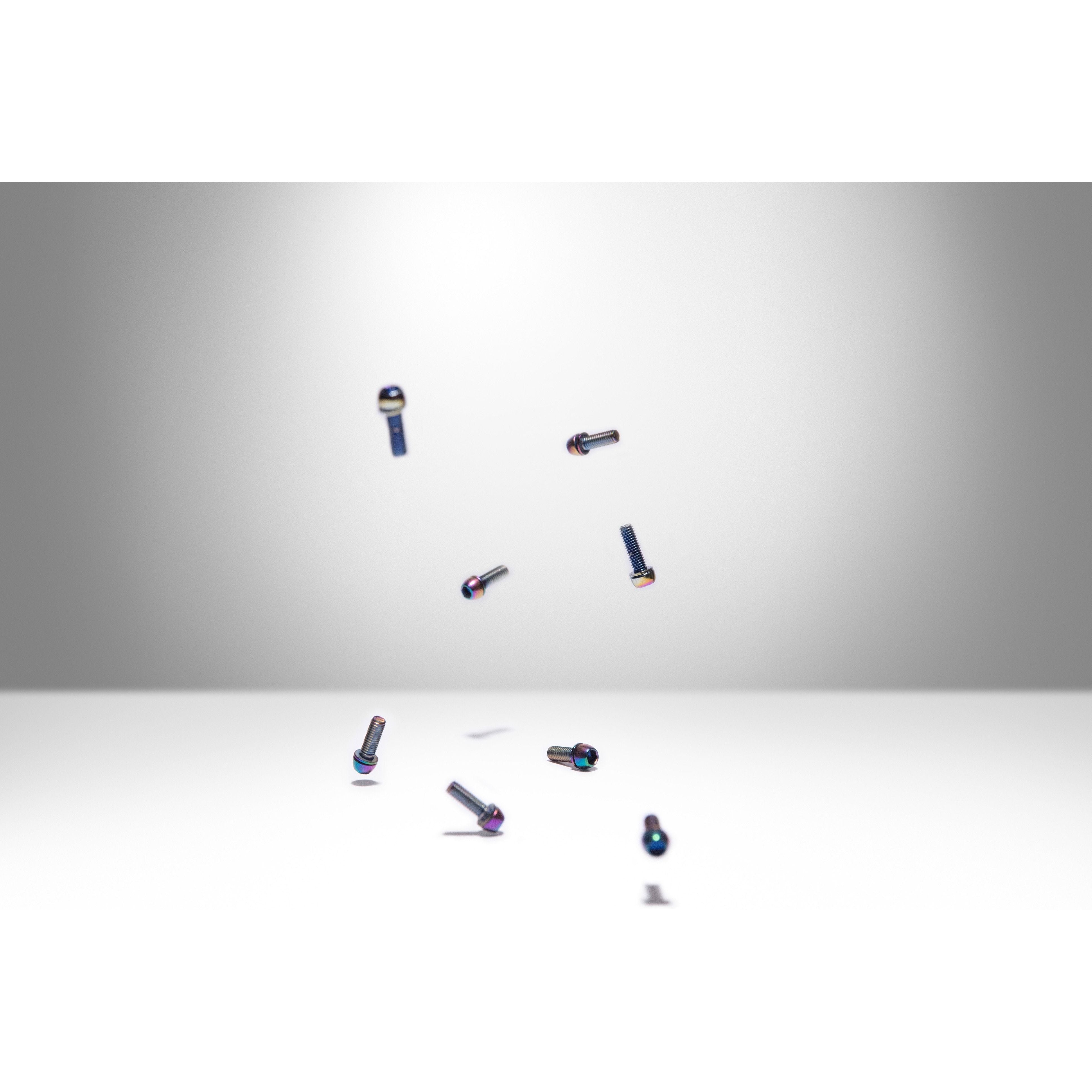 Oil Slick Bolts (8 Pack) - Title MTB mountain bike stem bolts rainbow